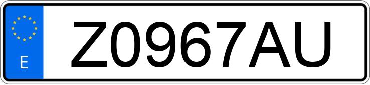 Numer rejestracyjny Z0967AU posiada MERCEDES E 320 (124)