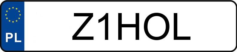 Numer rejestracyjny Z1HOL posiada JUZJADE.PL  JJ7J0