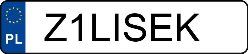 Numer rejestracyjny Z1LISEK posiada AUDI A4 1.9 TDi Kat. MR`00 E3 8E A4 1.9 TDi Kat. MR`00 E3 8E