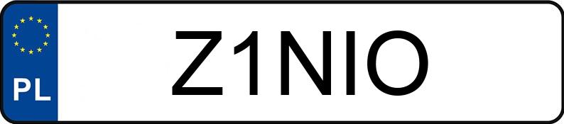 Numer rejestracyjny Z1NIO posiada NIO Numer rejestracyjny Z1NIO posiada NIO