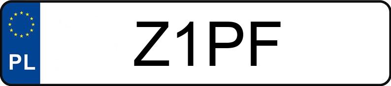 Numer rejestracyjny Z1PF posiada FORD F 150