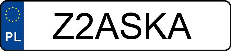 Numer rejestracyjny Z2ASKA posiada BMW 316i Touring MR`06 E4 E91 316i Touring MR`06 E4 E91