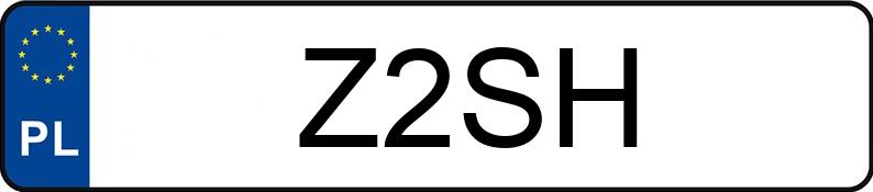 Numer rejestracyjny Z2SH posiada NISSAN 350 Z 3.5 MR`06 E4 350 Z 3.5 MR`06 E4