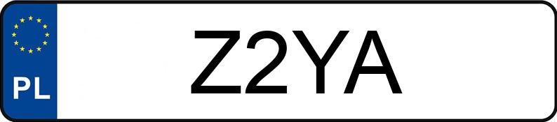 Il numero di registrazione Z2YA ha FORD (USA) Mustang 4.0 MR`05 E3 Deluxe