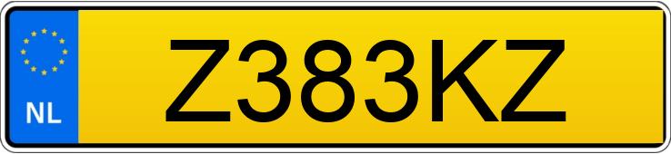 Numer rejestracyjny Z383KZ posiada HYUNDAI KONA