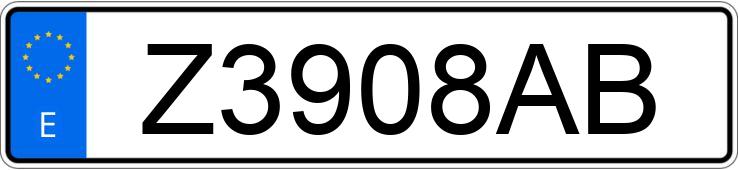 Numer rejestracyjny Z3908AB posiada RENAULT 11 ENCORE
