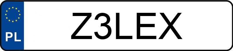 Numer rejestracyjny Z3LEX posiada LEXUS ES 300H