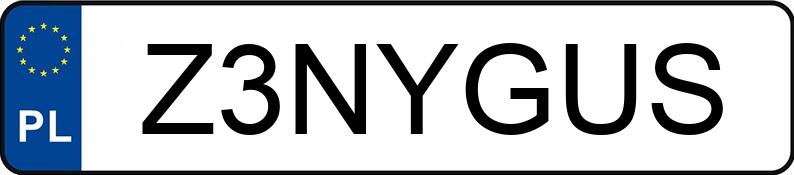 Numer rejestracyjny Z3NYGUS posiada BMW 335I Numer rejestracyjny Z3NYGUS posiada BMW 335I