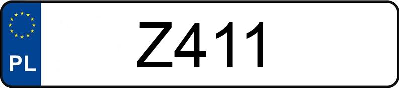 Numer rejestracyjny Z411 posiada DODGE Grand Caravan 3.6 Kat. MR`11 SXT Aut.