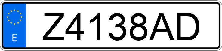 Numer rejestracyjny Z4138AD posiada CITROEN AX