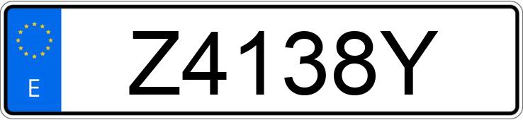 Numer rejestracyjny Z4138Y posiada PEUGEOT 205