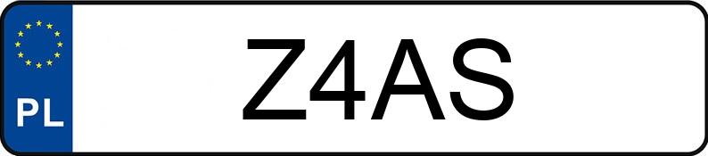 Numer rejestracyjny Z4AS posiada DODGE Grand Caravan 3.6 Kat. MR`11 GT Aut.