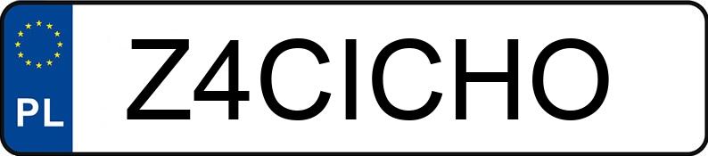 Numer rejestracyjny Z4CICHO posiada AUDI A8