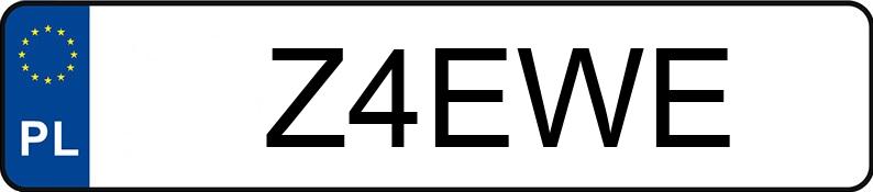 Numer rejestracyjny Z4EWE posiada BMW Z 4 Roadster 2.0 MR`23 E6d/e G29 sDrive20i Numer rejestracyjny Z4EWE posiada BMW Z 4 Roadster 2.0 MR`23 E6d/e G29 sDrive20i