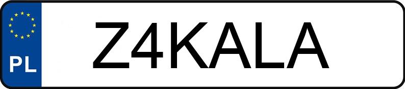 Numer rejestracyjny Z4KALA posiada BMW 430I