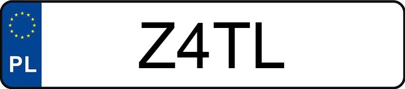 Numer rejestracyjny Z4TL posiada DODGE Grand Caravan 3.6 Kat. MR`11 SXT Aut.