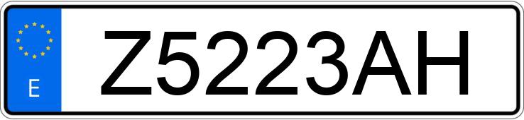 Numer rejestracyjny Z5223AH posiada PEUGEOT 309 GR