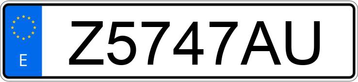 Numer rejestracyjny Z5747AU posiada VOLVO 850 2.4 GLE