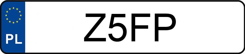 Numer rejestracyjny Z5FP posiada DODGE DURANGO