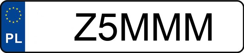 Numer rejestracyjny Z5MMM posiada SEAT Leon 2.0 TSI MR`17 E6 5F Cupra 300 4x4 DSG7