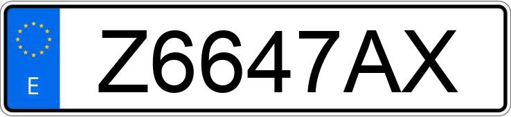 Numer rejestracyjny Z6647AX posiada AUDI A4