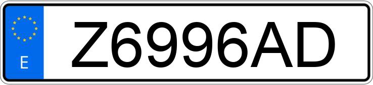 Numer rejestracyjny Z6996AD posiada MAZDA RX-7 2.6 TURBO