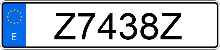 Numer rejestracyjny Z7438Z posiada VOLKSWAGEN GOLF