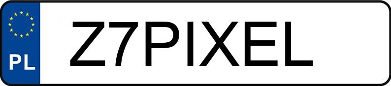 Numer rejestracyjny Z7PIXEL posiada BMW 535 Diesel DPF MR`10 E6 F10 Steptronic