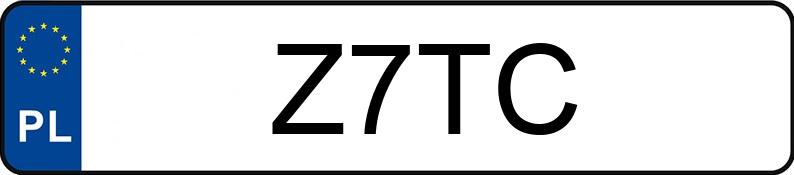 Numer rejestracyjny Z7TC posiada MERCEDES-BENZ CLS 63 AMG