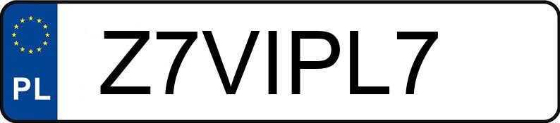 Numer rejestracyjny Z7VIPL7 posiada BMW 750 IA L7