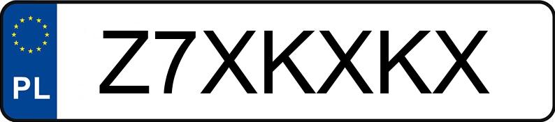 Numer rejestracyjny Z7XKXKX posiada AUDI A7 SPORTBACK Numer rejestracyjny Z7XKXKX posiada AUDI A7 SPORTBACK