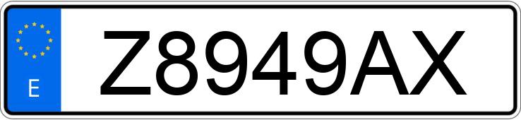 Numer rejestracyjny Z8949AX posiada HONDA CBR 600