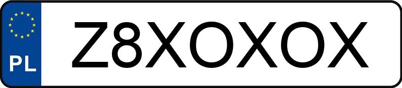 Numer rejestracyjny Z8XOXOX posiada AUDI A1 1.4 TFSI MR`10 E5 8X Ambition