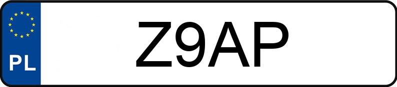 RegistreringsnummerZ9AP har FORD Focus 1.4 MR`05 E4 FX