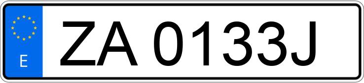 Numer rejestracyjny ZA0133J posiada HONDA CIVIC