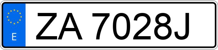 Numer rejestracyjny ZA7028J posiada MERCEDES VITO