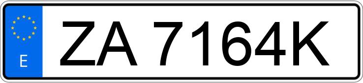 Numer rejestracyjny ZA7164K posiada RENAULT LAGUNA