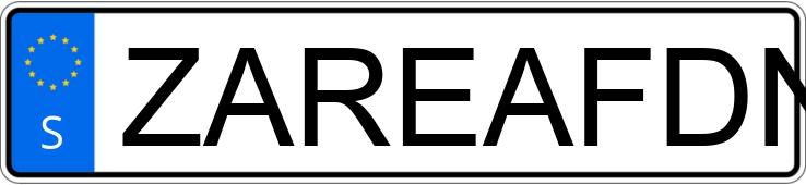 Numer rejestracyjny ZAREAFDN4L7631217 posiada  