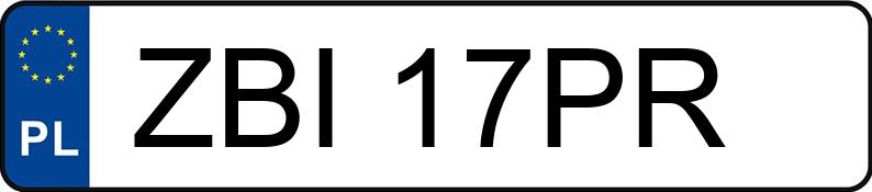 Numer rejestracyjny ZBI 17PR posiada SAM KP-600 - ZBI17PR