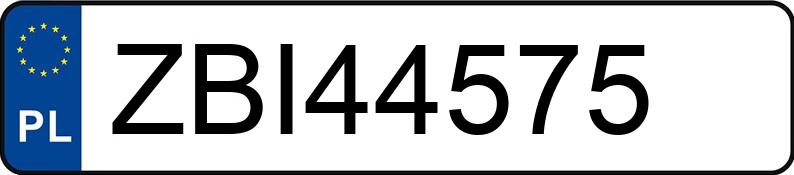 Pojazd o numerach ZBI44575 uczestniczył w wypadku