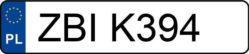 Numer rejestracyjny ZBI K394 posiada FIAT Ducato 14(13) 2.0 2.8t Ducato 14(13) 2.0 2.8t - ZBIK394