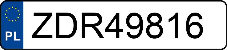Numer rejestracyjny ZDR 49816 posiada BMW 318 - ZDR49816