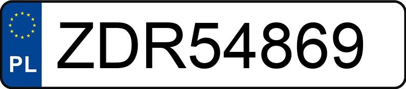 Numer rejestracyjny ZDR 54869 posiada AUDI Q5 - ZDR54869