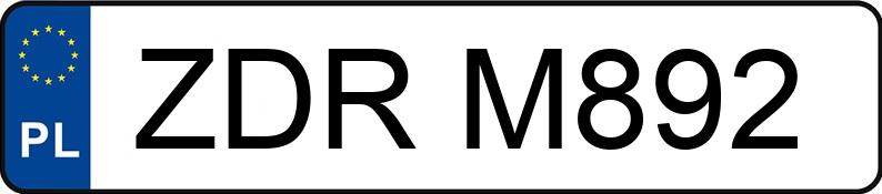 Numer rejestracyjny ZDR M892 posiada JUNAK 121 TIANHU - ZDRM892