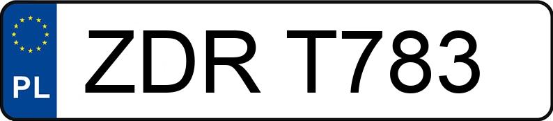 Numer rejestracyjny ZDR T783 posiada AUDI 100 2.3 KAT - ZDRT783