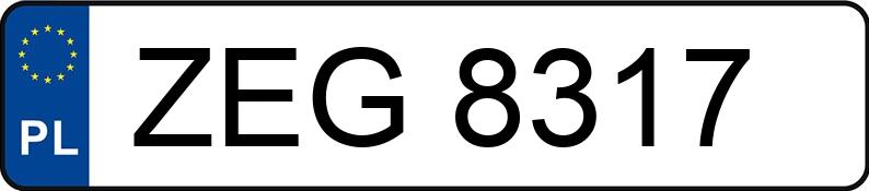 Numer rejestracyjny ZEG 8317 posiada VOLKSWAGEN Passat 1.6 TD GL - ZEG8317