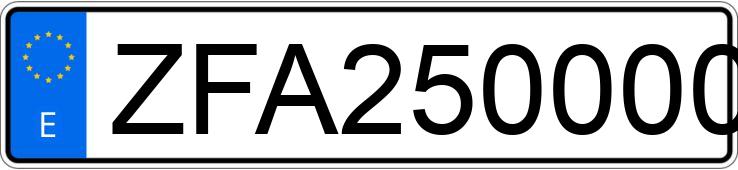 Numer rejestracyjny ZFA25000002M30977 posiada FIAT DUCATO