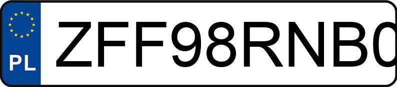 Numer rejestracyjny ZFF98RNB000273202 posiada  