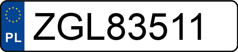Numer rejestracyjny ZGL 83511 posiada FORD MONDEO - ZGL83511