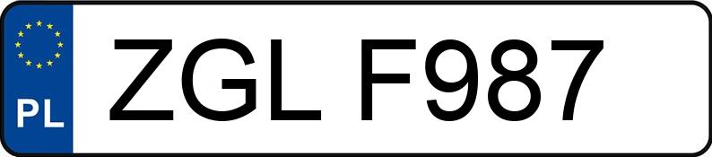 Numer rejestracyjny ZGL F987 posiada TOYOTA Land Cruiser 3.0 TD 90 Prado - ZGLF987